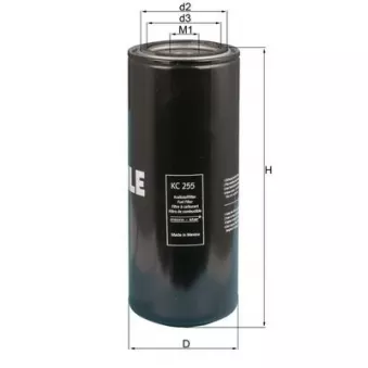 Filtre à carburant MAHLE KC 255