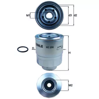 Filtre à carburant MAHLE KC 256D