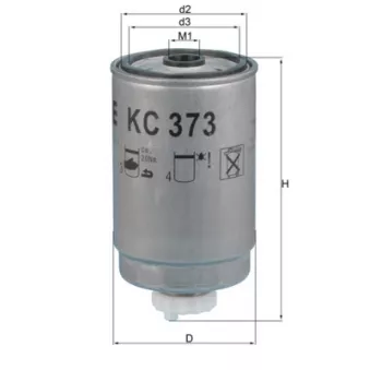 Filtre à carburant MAHLE KC 373