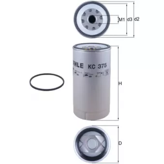 Filtre à carburant MAHLE KC 375D