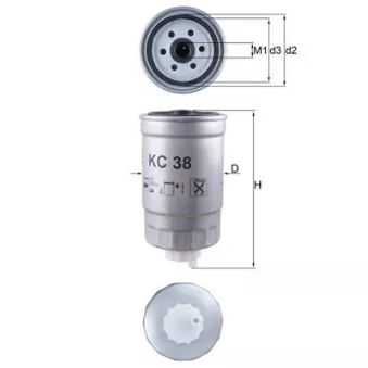 Filtre à carburant MAHLE KC 38
