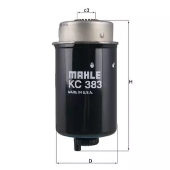 Filtre à carburant MAHLE KC 383