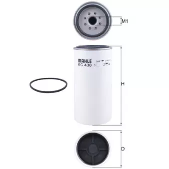 Filtre à carburant MAHLE KC 430D