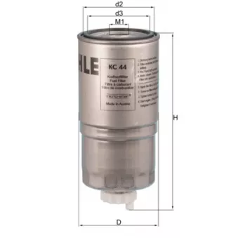 Filtre à carburant MAHLE KC 44