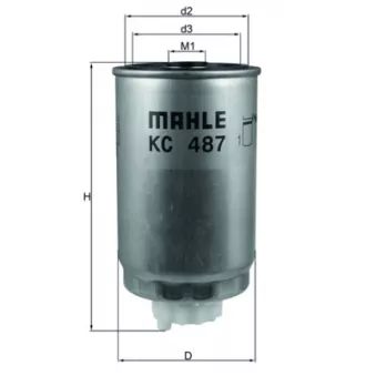 Filtre à carburant MAHLE KC 487