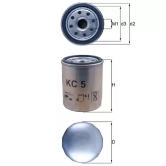 Filtre à carburant MAHLE KC 5