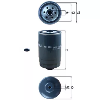 Filtre à carburant MAHLE KC 503D