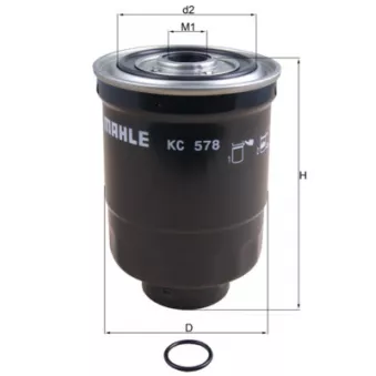 Filtre à carburant MAHLE KC 578D