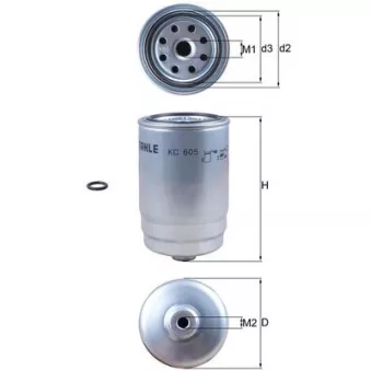 Filtre à carburant MAHLE KC 605D