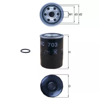 Filtre à carburant MAHLE KC 703D