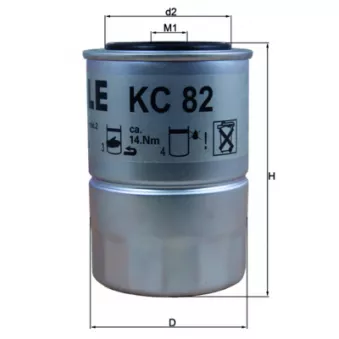 Filtre à carburant MAHLE KC 82D