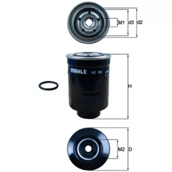 Filtre à carburant MAHLE KC 83D