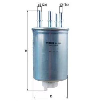Filtre à carburant MAHLE KL 1044