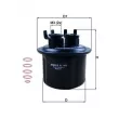 Filtre à carburant MAHLE KL 1050D - Visuel 1