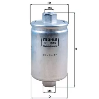 Filtre à carburant MAHLE KL 1075