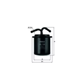 Filtre à carburant MAHLE KL 134