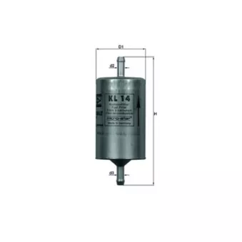 Filtre à carburant MAHLE KL 14
