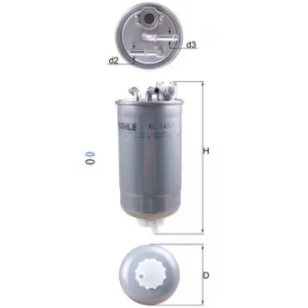 Filtre à carburant MAHLE KL 147/1D