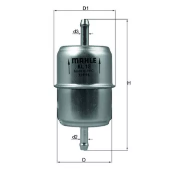 Filtre à carburant MAHLE KL 18