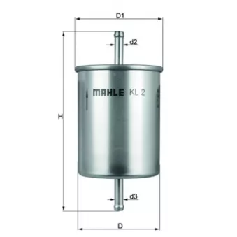 Filtre à carburant MAHLE KL 2