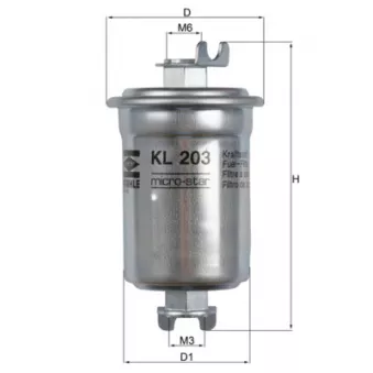 Filtre à carburant MAHLE KL 203