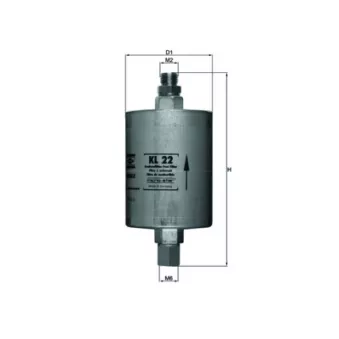 Filtre à carburant MAHLE KL 22