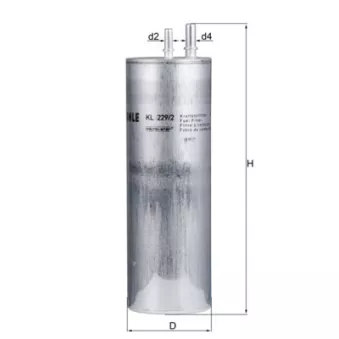 Filtre à carburant MAHLE KL 229/2