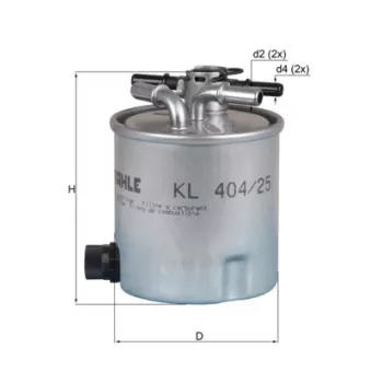 Filtre à carburant MAHLE KL 404/25