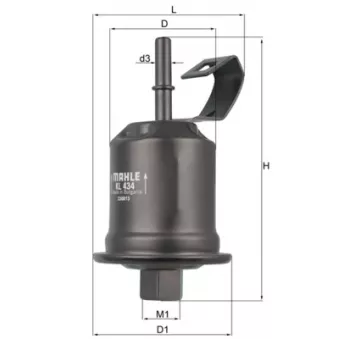 Filtre à carburant MAHLE KL 434