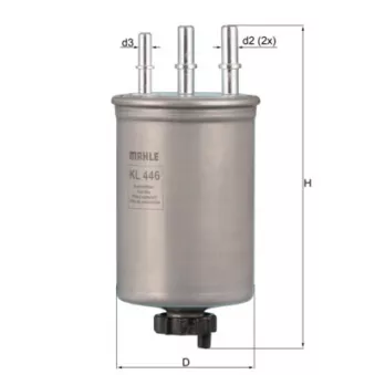 Filtre à carburant MAHLE KL 446