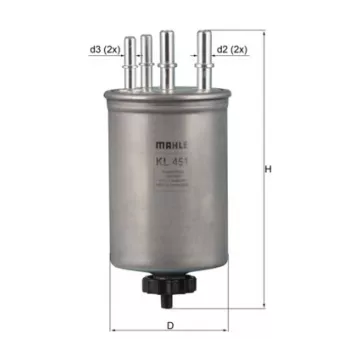Filtre à carburant MAHLE KL 451