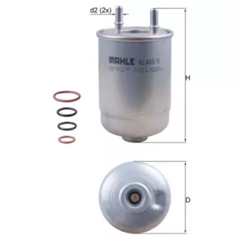 Filtre à carburant MAHLE KL 485/5D
