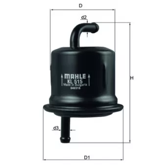 Filtre à carburant MAHLE KL 515