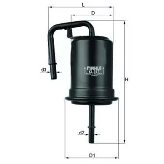 Filtre à carburant MAHLE KL 517