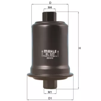 Filtre à carburant MAHLE KL 522