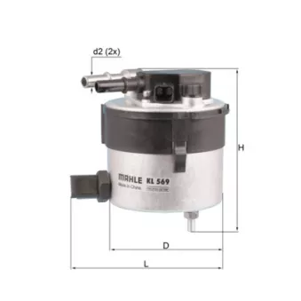 Filtre à carburant MAHLE KL 569