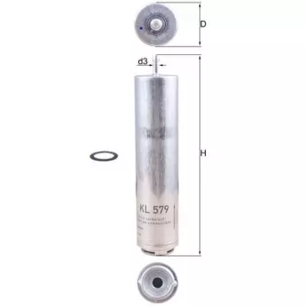 Filtre à carburant MAHLE KL 579D