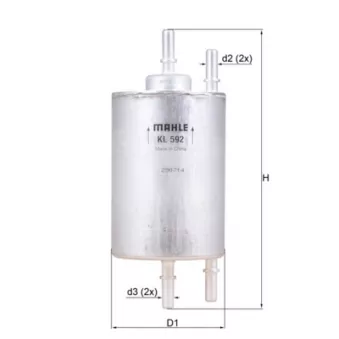 Filtre à carburant MAHLE KL 592