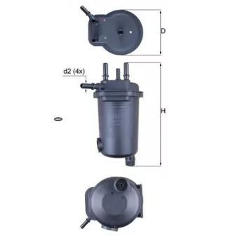 Filtre à carburant MAHLE KL 632D