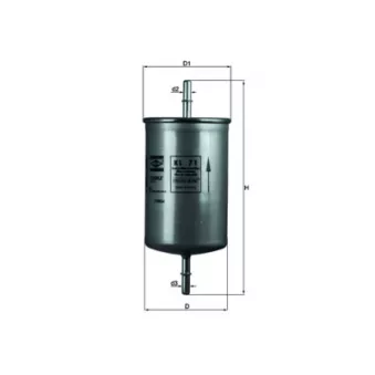 Filtre à carburant MAHLE KL 71