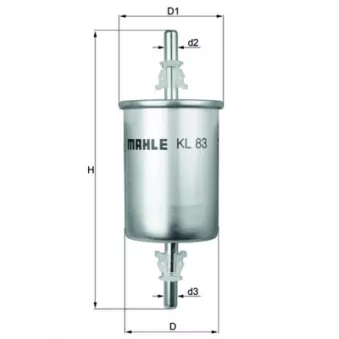 Filtre à carburant MAHLE KL 83