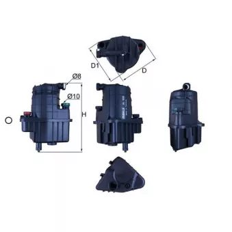 Filtre à carburant MAHLE KL 832D
