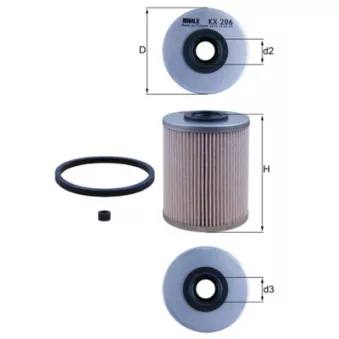 Filtre à carburant MAHLE KX 206D