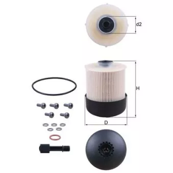 Filtre à carburant MAHLE KX 338/28D