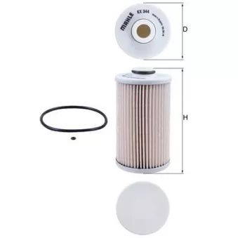 Filtre à carburant MAHLE KX 344D