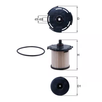 Filtre à carburant MAHLE KX 387D