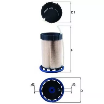 Filtre à carburant MAHLE KX 492