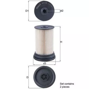 Filtre à carburant MAHLE KX 516/S