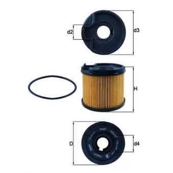 Filtre à carburant MAHLE KX 87D