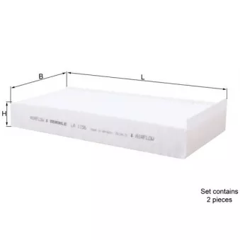 Filtre, air de l'habitacle MAHLE LA 1156/S